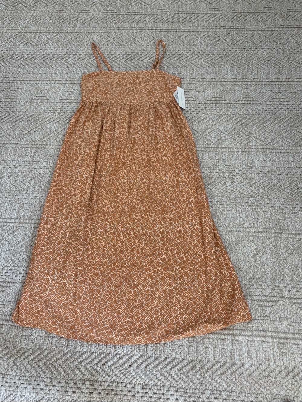 Treasure & Bond Rust Floral Maxi Sundress with Spaghetti Straps